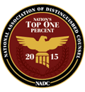 National Association of Distinguished Counsel | nations Top one percent | 2015 | NADC